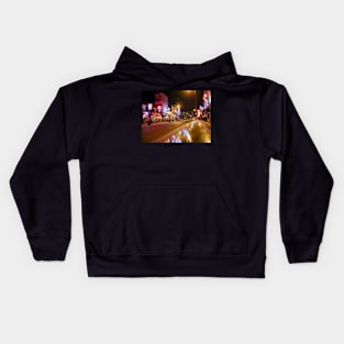 Beale Street at night, Downtown Memphis, Tennessee, USA Kids Hoodie